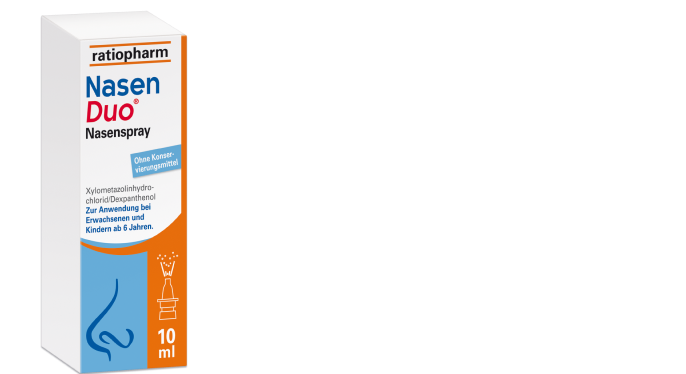 Anzeige: Stark zum Schnupfen, sanft zur Nase. Abschwellendes Nasenspray mit 2-fach-Wirkung - Befreit die Nase schnell (und langanhaltend) - Fördert die Wundheilung