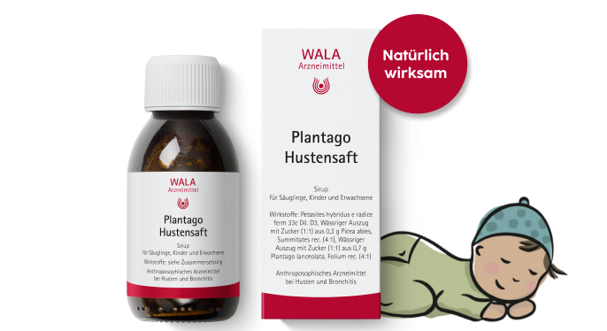 Anzeige, WALA Plantago Hustensaft  Ab dem Säuglingsalter geeignet, Löst den Schleim Lindert den Hustenreiz